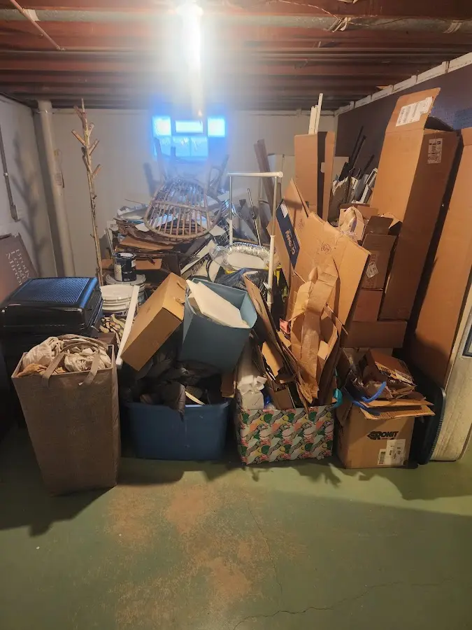 Roll-off dumpster container at job site for Construction Dumpster Rental in Ironton